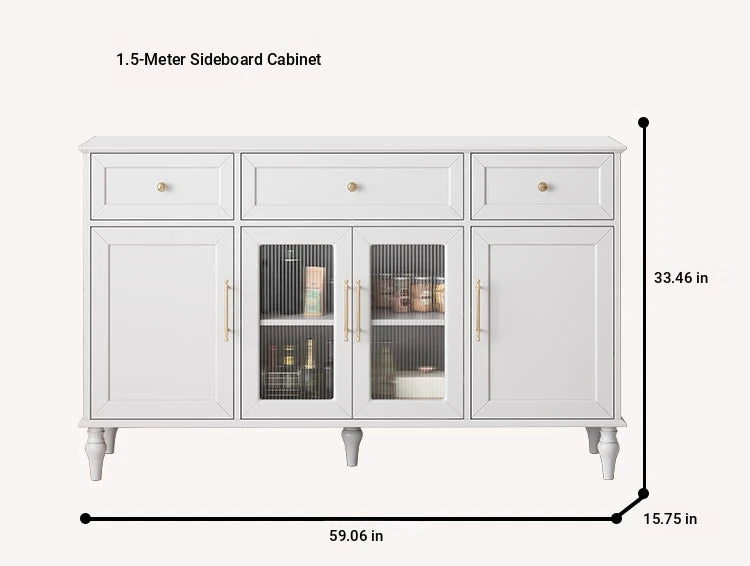 Elegant Multi-Layer Board & Glass Cabinet with Golden Accents – Stylish Storage Solution for Your Home fcr-4833
