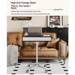 Stylish Multi-layer Board Aluminum Alloy Tea Table with Adjustable Height and Storage Drawer - Perfect for Modern Living Spaces fcr-4834