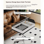 Stylish Multi-layer Board Aluminum Alloy Tea Table with Adjustable Height and Storage Drawer - Perfect for Modern Living Spaces fcr-4834