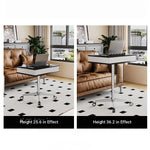 Stylish Multi-layer Board Aluminum Alloy Tea Table with Adjustable Height and Storage Drawer - Perfect for Modern Living Spaces fcr-4834