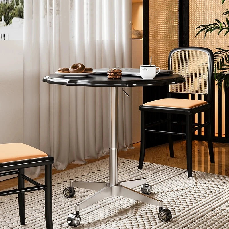 Stylish Multi-Layer Board Aluminum Alloy Rolling Tea Table - Perfect for Modern Living Rooms! fcr-4836