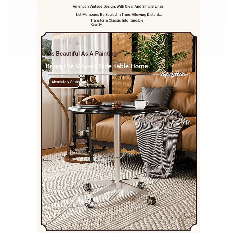 Stylish Multi-Layer Board Aluminum Alloy Rolling Tea Table - Perfect for Modern Living Rooms! fcr-4836