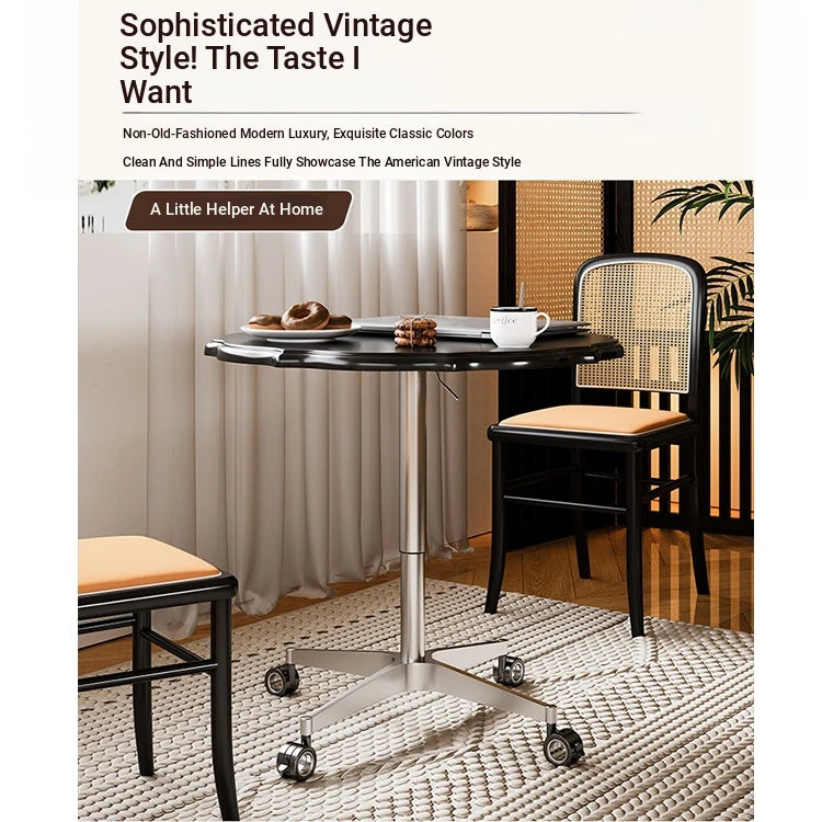 Stylish Multi-Layer Board Aluminum Alloy Rolling Tea Table - Perfect for Modern Living Rooms! fcr-4836