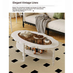 Elegant Multi-Layer Board & Glass Tea Table - Stylish Home Décor Centerpiece with Storage Shelves fcr-4838