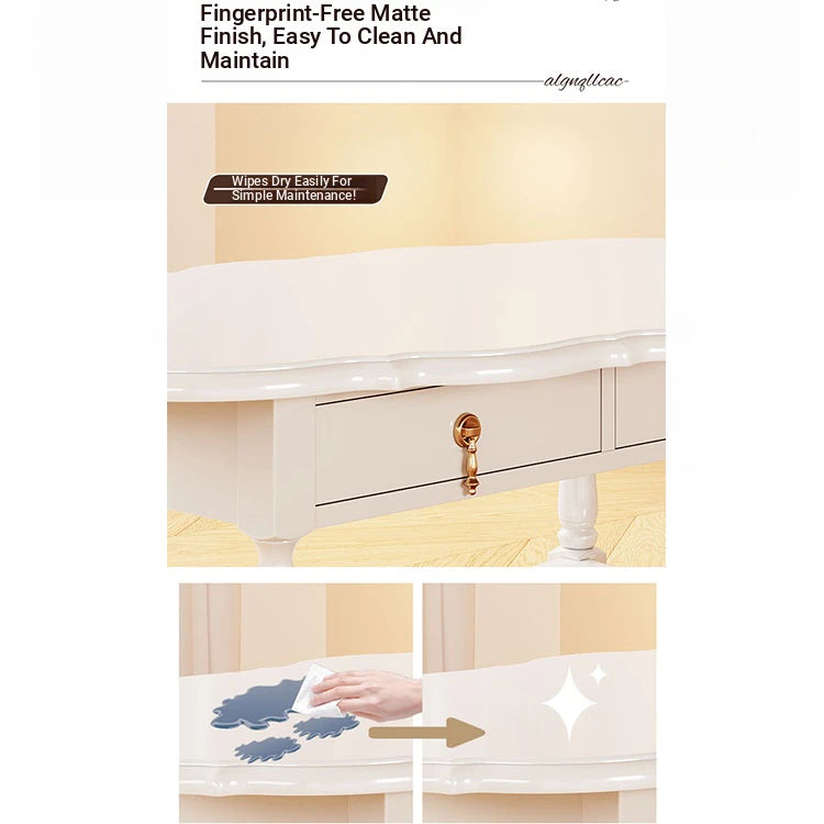 Elegant Multi-Layer Board Tea Table with Storage - Chic White Coffee Table for Living Room fcr-4840