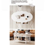 Elegant Multi-Layer Board Tea Table with Storage - Chic White Coffee Table for Living Room fcr-4840