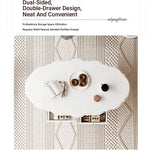 Elegant Multi-Layer Board Tea Table with Storage - Chic White Coffee Table for Living Room fcr-4840