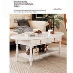 Elegant Multi-Layer Board Tea Table with Storage - Chic White Coffee Table for Living Room fcr-4840