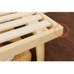 Rustic Fir Wood Bed in Natural White and Brown Finish fcsnm-902