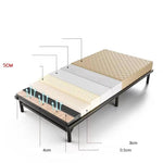 Premium Comfort Bed Mattress - Grey, Black, Light Brown, Blue - Laminated Wood, Bamboo Charcoal, Coconut Palm, Latex, Figure Cotton, Polyester Layers fcsnm-906
