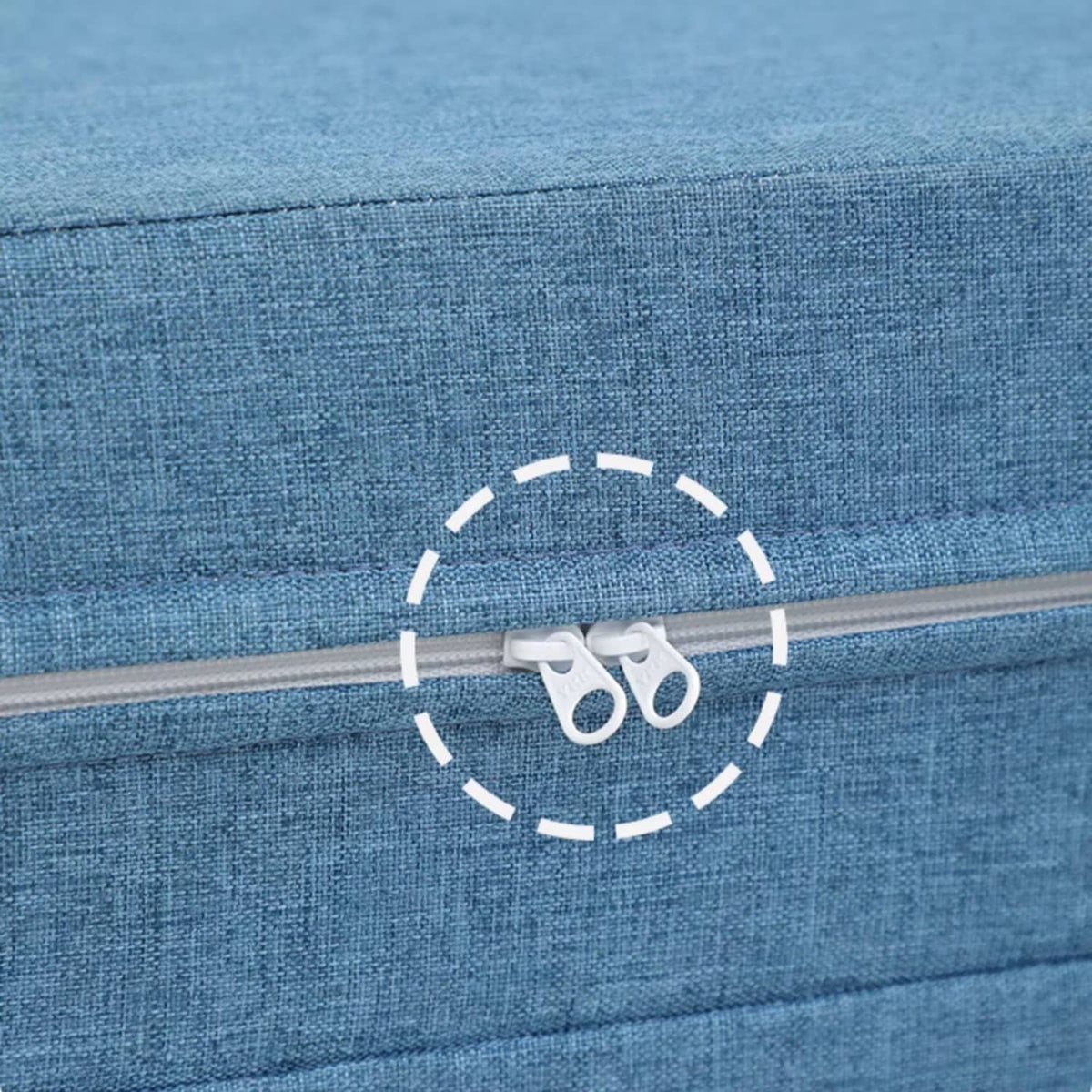 Comfortable Foam Bed Mattress in Elegant Brown, Grey, and Light Blue Polyester Cover fcsnm-909