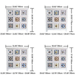 Solid Wood Ceramic Patterned Cabinet - Vintage Style Drawers for Elegant Home Decor fcwz-2349