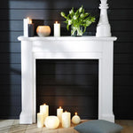 Elegant White Wooden Mantel Display Shelf - Perfect for Home Decor and Storage fcwz-2352