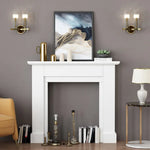 Elegant White Wooden Mantel Display Shelf - Perfect for Home Decor and Storage fcwz-2352