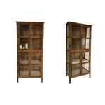Rustic Chinese Fir and Glass Display Cabinet - Chic Storage Solution for Any Room fcwz-2356