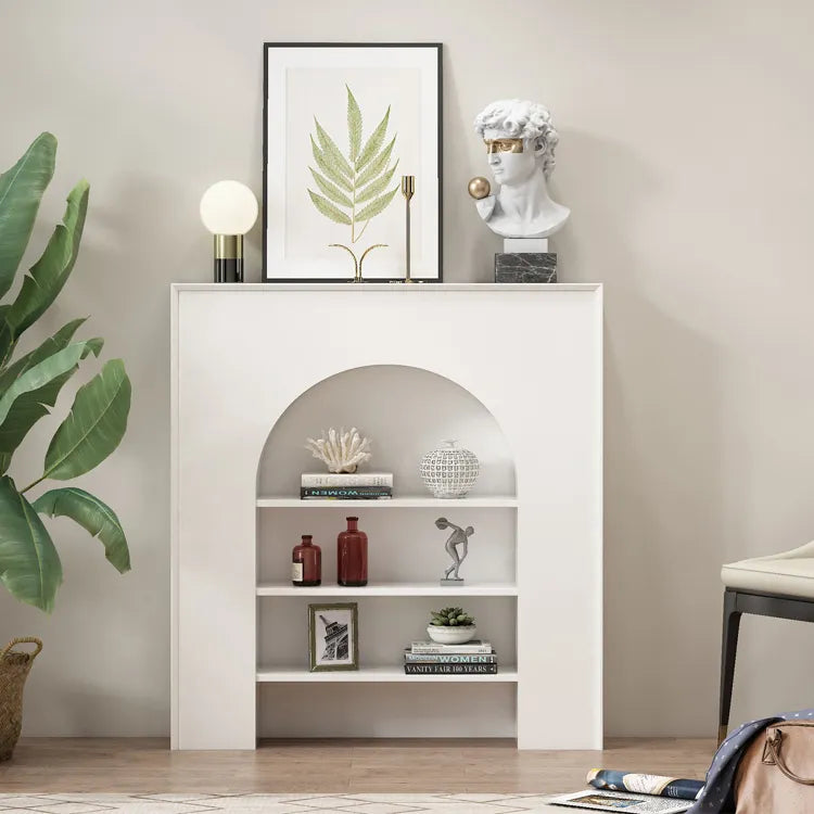 Solid Wood Accent Cabinet with Shelves, Stylish Density Board Storage Solution fcwz-2357