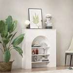 Solid Wood Accent Cabinet with Shelves, Stylish Density Board Storage Solution fcwz-2357