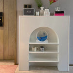 Solid Wood Accent Cabinet with Shelves, Stylish Density Board Storage Solution fcwz-2357