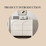 Sleek Modern White Cabinet with Solid Wood Density Board Design fcwz-2361