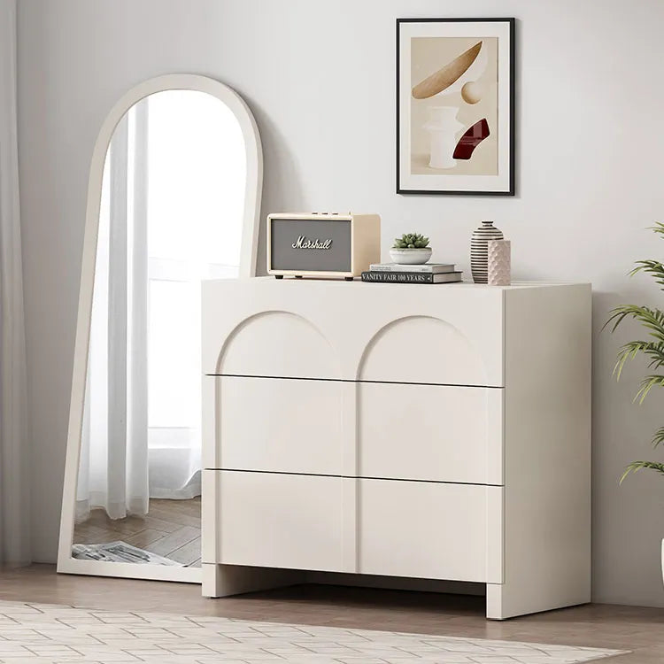 Sleek Modern White Cabinet with Solid Wood Density Board Design fcwz-2361