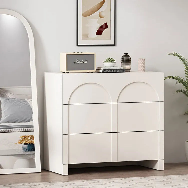Sleek Modern White Cabinet with Solid Wood Density Board Design fcwz-2361
