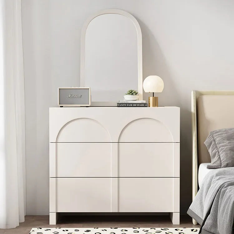 Sleek Modern White Cabinet with Solid Wood Density Board Design fcwz-2361