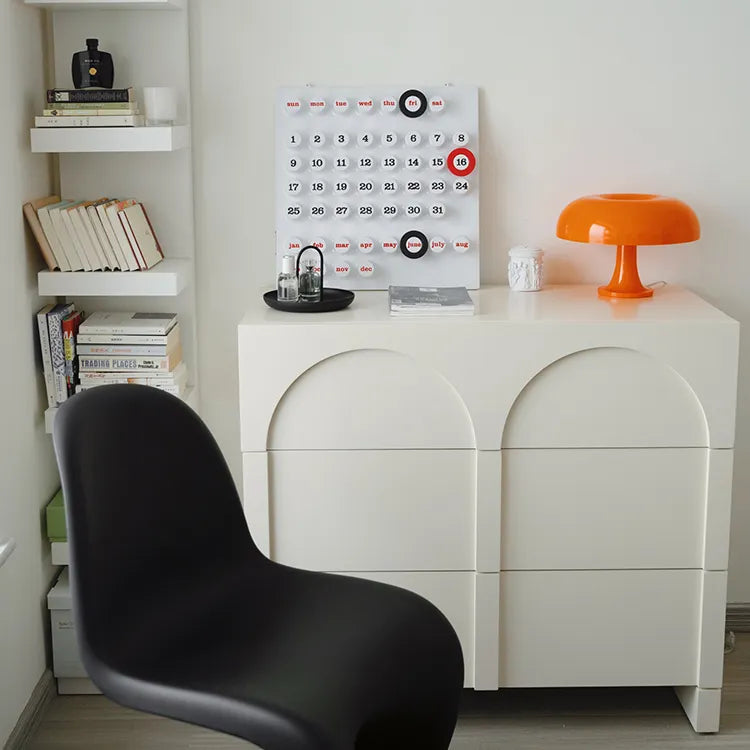 Sleek Modern White Cabinet with Solid Wood Density Board Design fcwz-2361