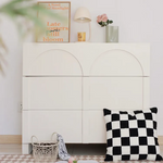 Sleek Modern White Cabinet with Solid Wood Density Board Design fcwz-2361