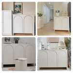 Sleek White Arched Door Cabinet – Modern Minimalist Design for Stylish Storage fcwz-2363