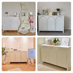 Sleek White Arched Door Cabinet – Modern Minimalist Design for Stylish Storage fcwz-2363