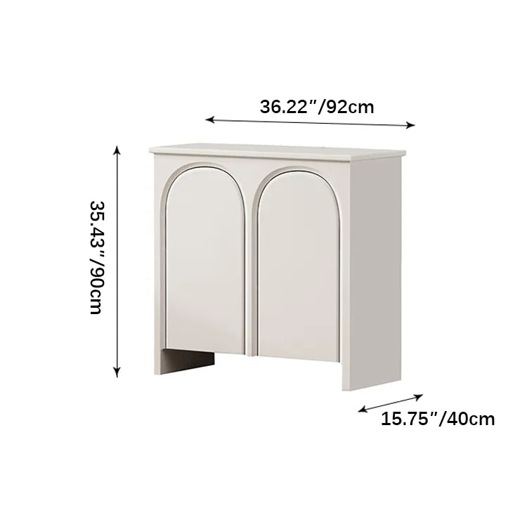 Sleek White Arched Door Cabinet – Modern Minimalist Design for Stylish Storage fcwz-2363