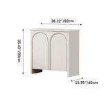 Sleek White Arched Door Cabinet – Modern Minimalist Design for Stylish Storage fcwz-2363