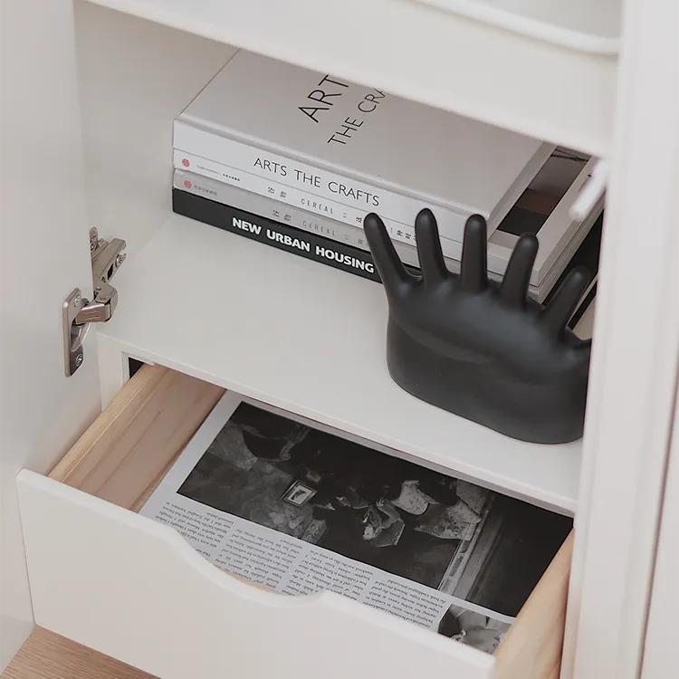 Sleek White Arched Door Cabinet – Modern Minimalist Design for Stylish Storage fcwz-2363