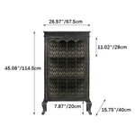 Elegant Display Cabinet with Pine-and-Glass Design for Stylish Home Decor fcwz-2365