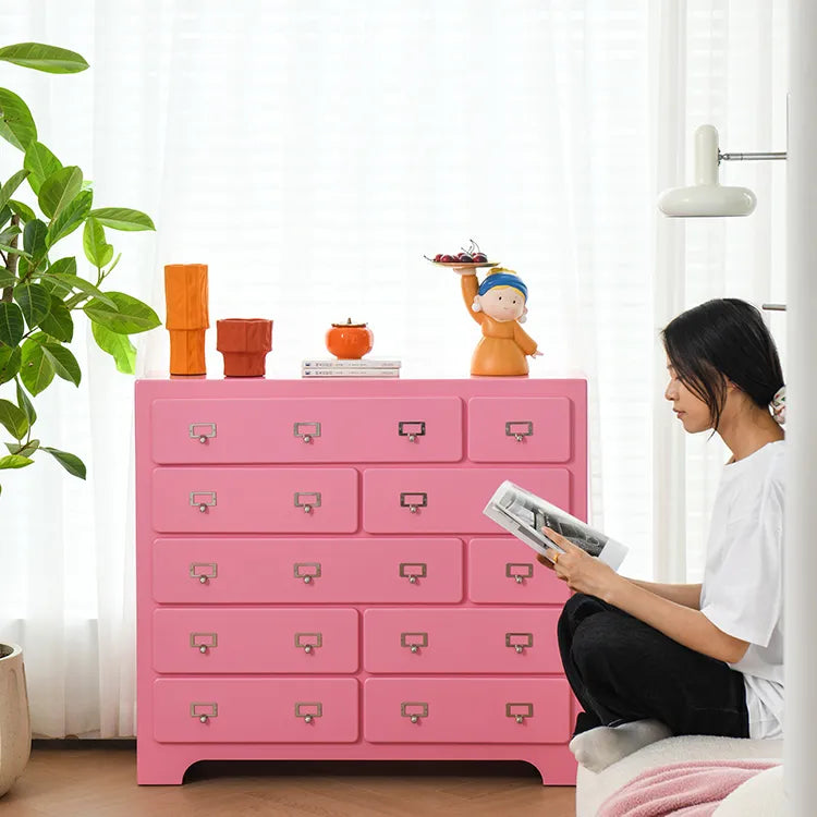 Pink Pine Density Board Cabinet - Stylish Storage Solution for Your Home fcwz-2366