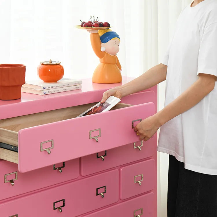 Pink Pine Density Board Cabinet - Stylish Storage Solution for Your Home fcwz-2366
