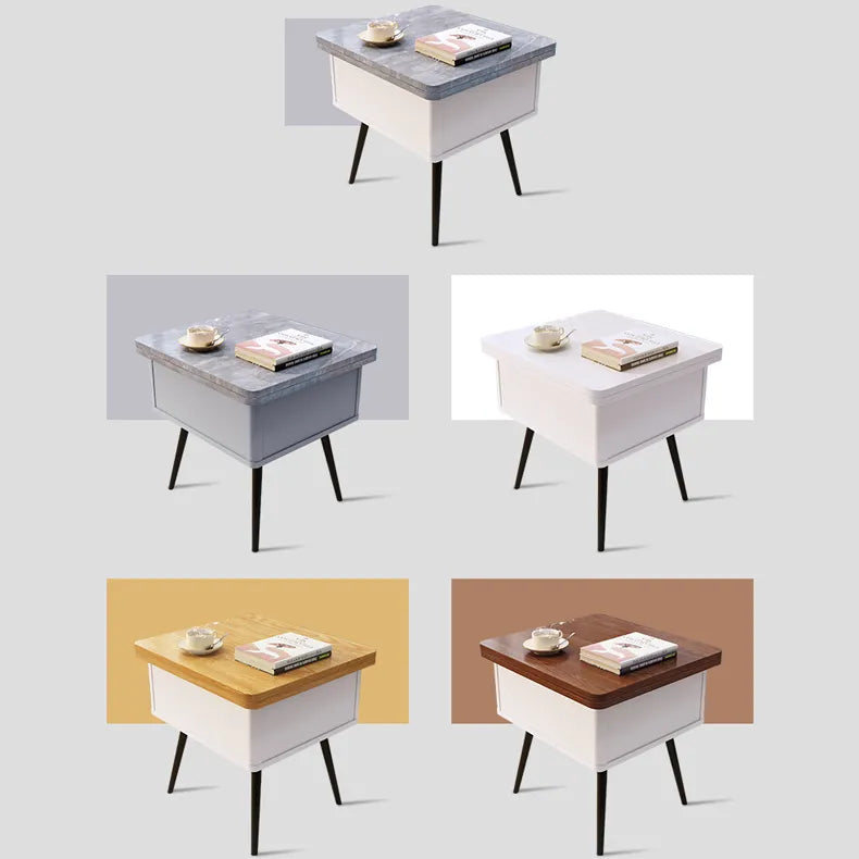 Mid-Century Modern Tea Table, Stylish Beech Wood Multi-Layer Design fcx-2586