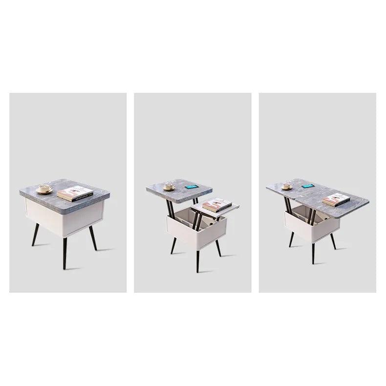 Mid-Century Modern Tea Table, Stylish Beech Wood Multi-Layer Design fcx-2586