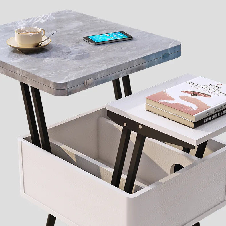 Mid-Century Modern Tea Table, Stylish Beech Wood Multi-Layer Design fcx-2586