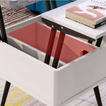 Mid-Century Modern Tea Table, Stylish Beech Wood Multi-Layer Design fcx-2586