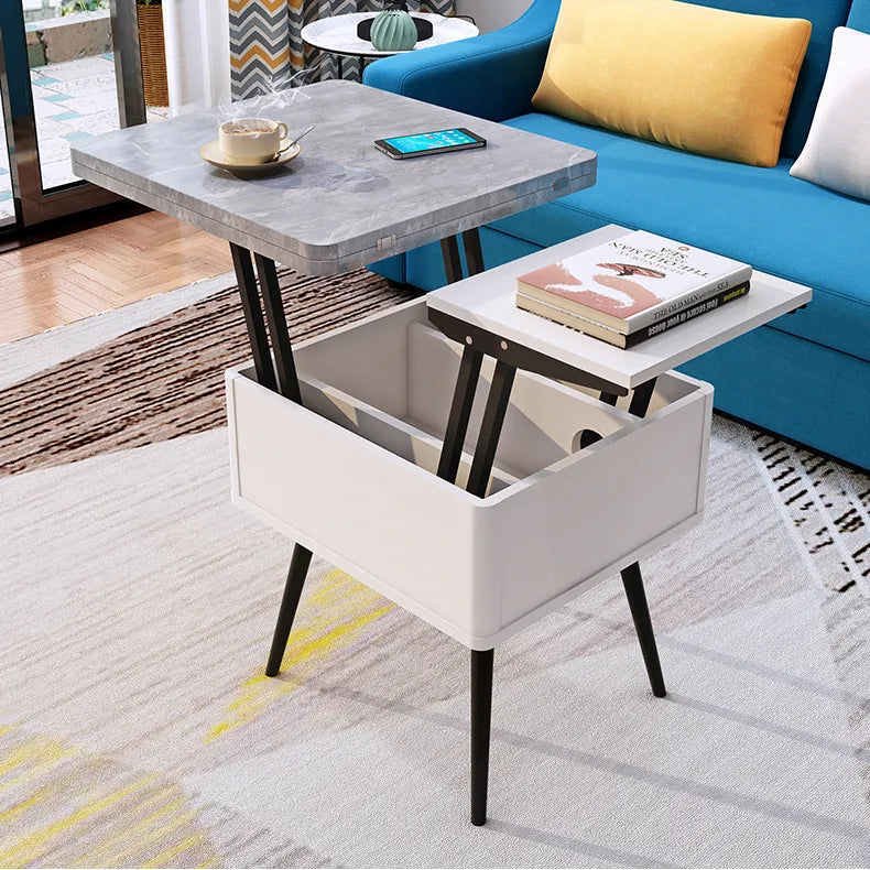 Mid-Century Modern Tea Table, Stylish Beech Wood Multi-Layer Design fcx-2586