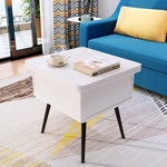 Mid-Century Modern Tea Table, Stylish Beech Wood Multi-Layer Design fcx-2586