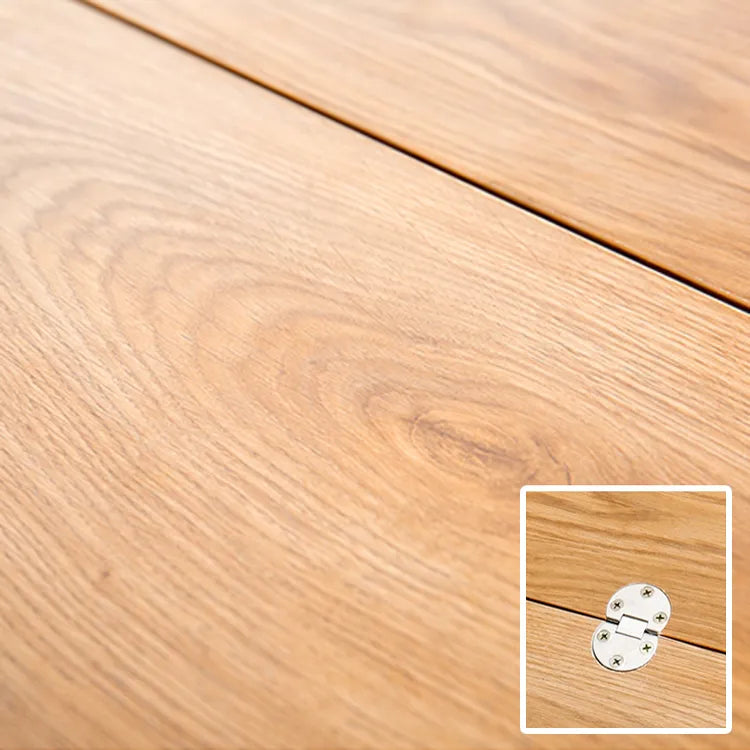 Modern Solid Wood Tea Table with Synthetic Leather Accents - Perfect for Stylish Living Rooms fcx-2588