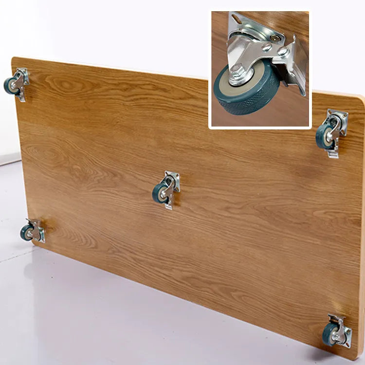 Modern Solid Wood Tea Table with Synthetic Leather Accents - Perfect for Stylish Living Rooms fcx-2588