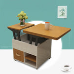 Multi-Functional Tea Table with Storage - Stylish Multi-Layer Board Design fcx-2589