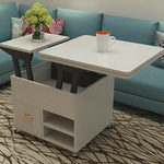 Multi-Functional Tea Table with Storage - Stylish Multi-Layer Board Design fcx-2589