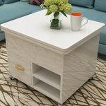 Multi-Functional Tea Table with Storage - Stylish Multi-Layer Board Design fcx-2589