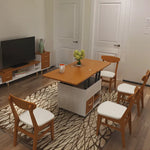 Multi-Functional Tea Table with Storage - Stylish Multi-Layer Board Design fcx-2589