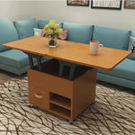 Multi-Functional Tea Table with Storage - Stylish Multi-Layer Board Design fcx-2589