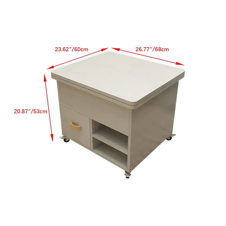 Multi-Functional Tea Table with Storage - Stylish Multi-Layer Board Design fcx-2589